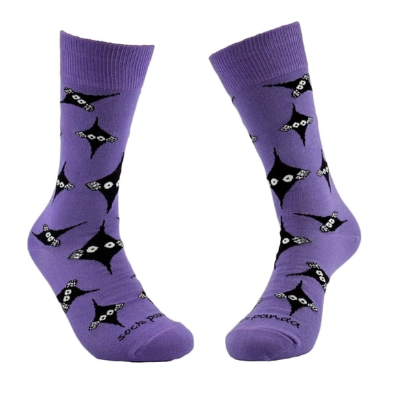 Peeking Eyes Socks from the Socks Panda Size and Color: Medium Purple