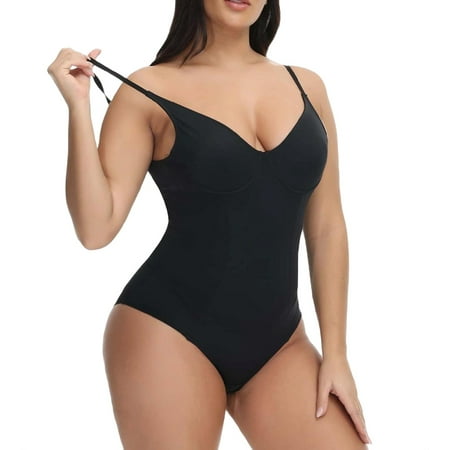 

Women Plain Black Shapewear Bodysuits M