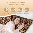 thumbnail image 3 of Body Pillow Cover - Soft Body Pillow Pillowcase, Leopard Print Breathable Long Body Pillow Case Cover with Invisible Zipper 20x60in, 3 of 5