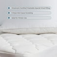 thumbnail image 7 of Yatas Bedding Wool Mattress Protector, Mattress Cover with 100% Cotton Cover & Special Certificated Wool Filling, Bed Cover and Protector, Ecru (Twin XL Size - 18'' Depth), 7 of 7