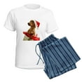 thumbnail image 5 of CafePress - Dachshund Christmas Women's Light Pajamas - Women's Short Sleeve Print T-Shirt and Pants Light Cotton Pajama Set, 5 of 7