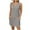 Gray, variant on Summer Sun Dresses for Womens 2026 Plus Size Fashion Solid Color Pocket Fashion Large Size Sleeveless V-Neck Dress