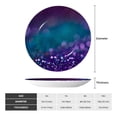 thumbnail image 2 of Daiia Purple and Green Glitter Printed Pattern Ceramic Plate Dinner Plates Bone China Decorative Plates with Display Stand Art Ceramic Ornaments for Wall Hanging Decoration-8in, 2 of 6