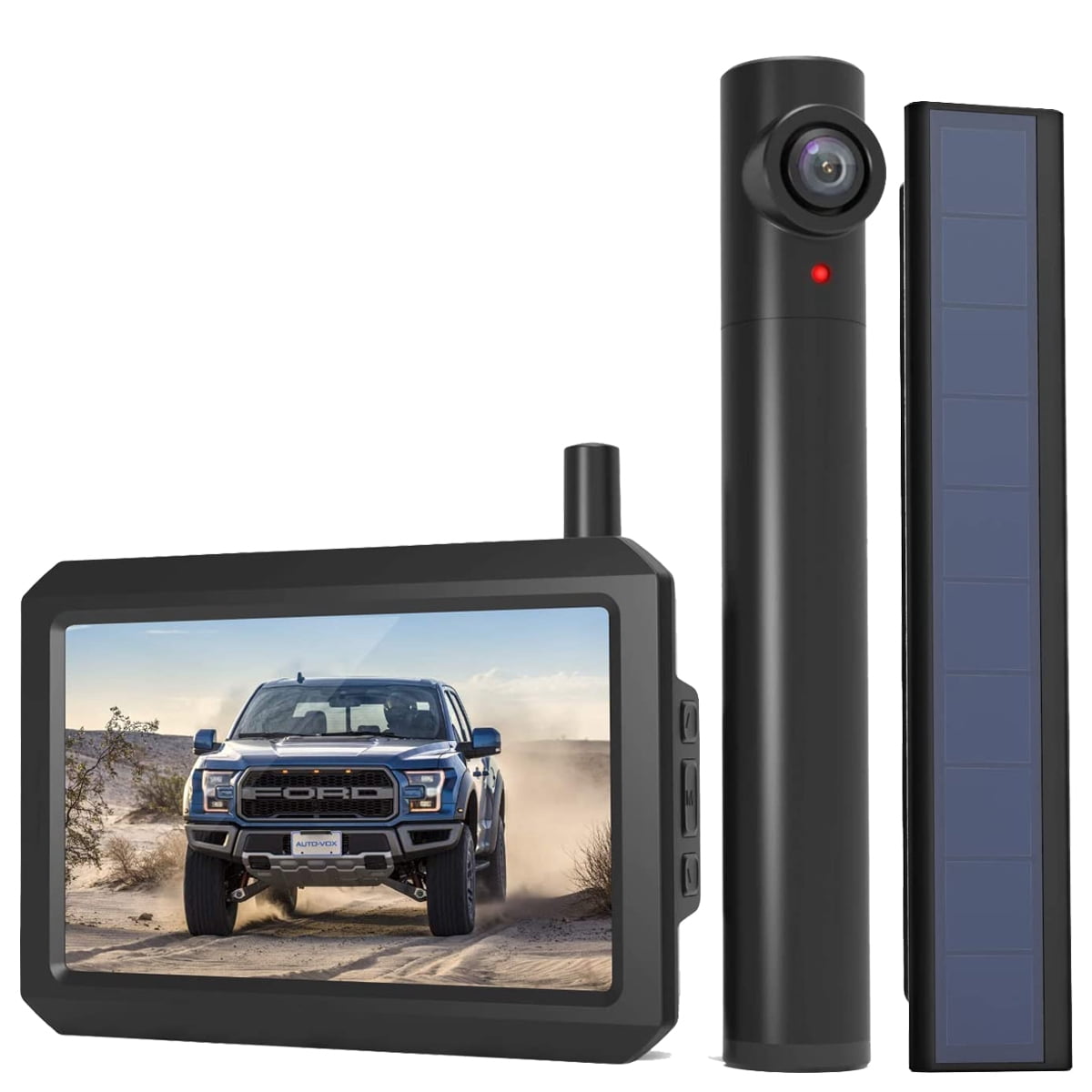 Caméra De Recul Sans Fil Solaire AUTO-VOX - Écran 7,2" HD Split-screen, Vision Nocturne 1080P, DVR - 13