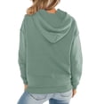 thumbnail image 3 of BOOMNY Womens Long Sleeve Fleece Hoodies Solid Y2K Pullover Hoodie for Women Trendy Casual Fall Winter Hooded Sweatshirts With Pocket, 3 of 4