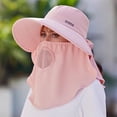 thumbnail image 4 of Hats for Women , Hiking Hat Women , Straw Hats Women's Summer Sun Hat with Detachable Face Visor and Neck Cover for Outdoor Beach Hiking, 4 of 4