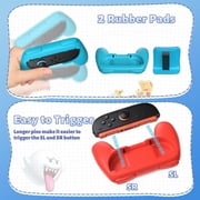 Controller Grips for Nintendo Switch 2 - Wear-Resistant & Anti-Slip Handle Kit Gamepad Holder Accessories-Red Blue