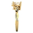 thumbnail image 3 of Clara Pucci 14K Yellow Gold 2.1ct Morganite Solitaire with Accents Ring, 3 of 8