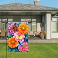 thumbnail image 3 of JOOCAR Linen Garden Flag with Butterflies and Flowers for Spring Summer Home Outdoor Garden Yard Door Decor 12x18 inch, 3 of 5