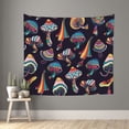 thumbnail image 2 of Balery Mushroom Doodle Pattern Tapestry 60x51 Inches - Large Wall Hanging Tapestry for Bedroom, Living Room, Dorm Decor - Artistic and Aesthetic Room Decor, 2 of 9