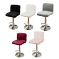 thumbnail image 6 of Gold Diamond Velvet High Stool Elastic Chair Cover Bar Low Back Chair Cover, 6 of 6