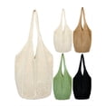 thumbnail image 2 of Granjero Gordo Bolso de mano tejido y bolsas de cosméticos, bolso de mano tejido elegante de playa de verano, bolso de hombro de 19,69 x 12,2 pulgadas (blanco), 2 of 4
