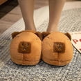 thumbnail image 3 of Capybara Plush Slippers Cartoon Cute Lovely Soft Cozy Capibara Clap Ring Winter Indoor Warm Slipper, 3 of 5