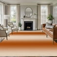 thumbnail image 2 of Burnt Orange Ombre 5x8 Area Rugs, Farmhouse Orange Gradient Modern Art Non-Skid Rubber Backing Large Rectangle Rugs - Living Room Bedroom Home Office, Indoor Floor Mat Carpets Washable Rug, 2 of 9