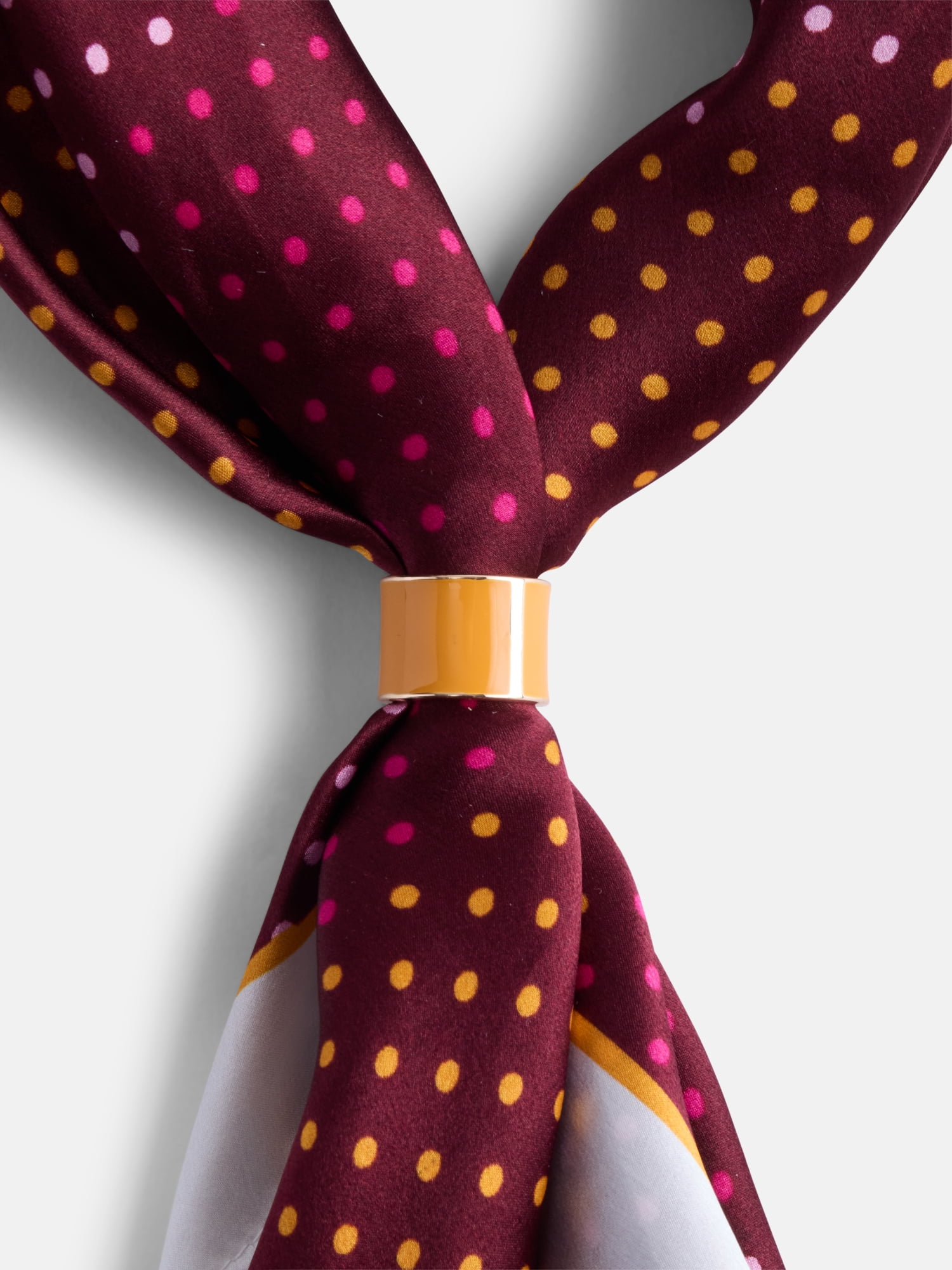 Free Assembly Women's Print Silk Scarf, Merlot Wine