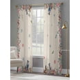 thumbnail image 3 of Spring Floral Birds Sheer Curtains 96 Inch Length 2 Panels Set, Butterflies Daisy Farmhouse Flowers Voile Window Treatment Semi Sheer Long Curtains Drapes for Bedroom/Living Room/Kitchen 52"x96"x2, 3 of 7