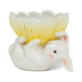thumbnail image 1 of Abbott Collections AB-27-TEAPARTY-303 6 in. Rabbit with Flower Planter, White & Yellow, 1 of 1