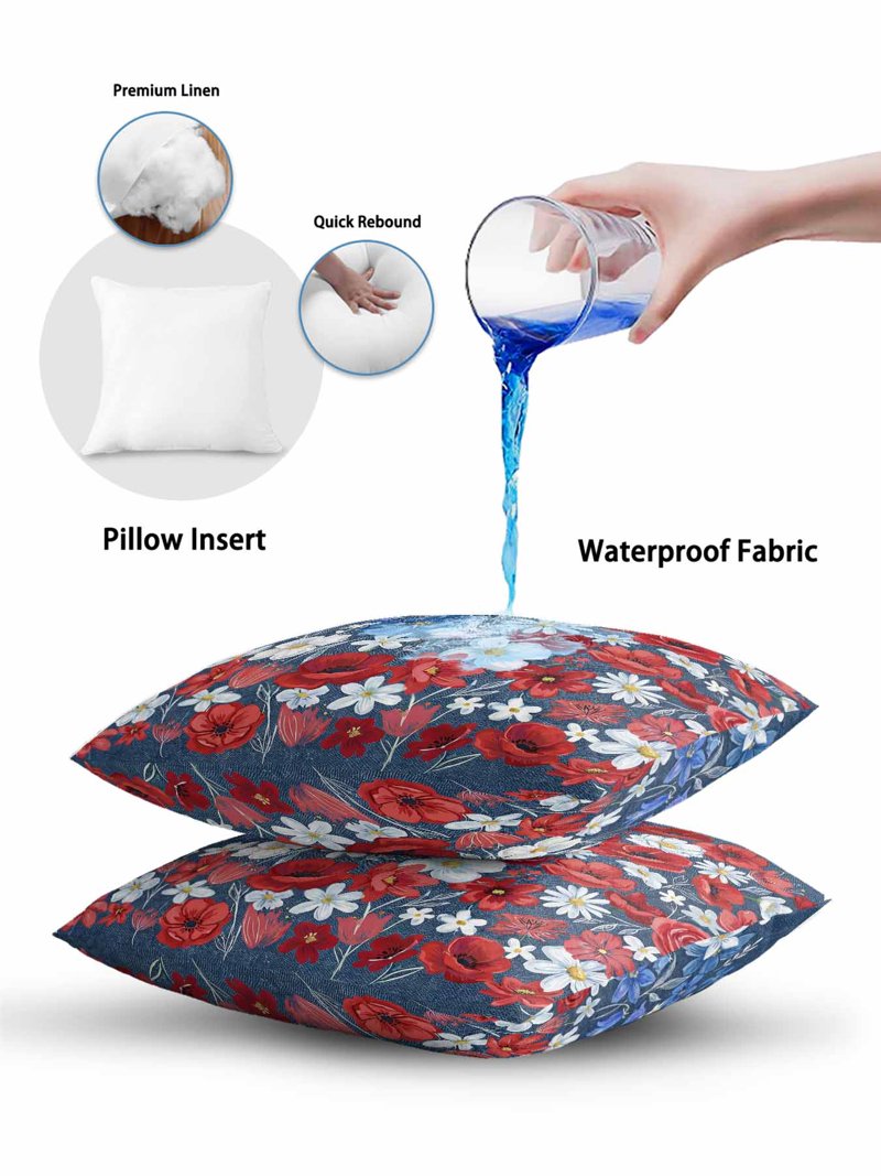 Back Outside Independence Day Outdoor Throw Pillow with Insert, 12
