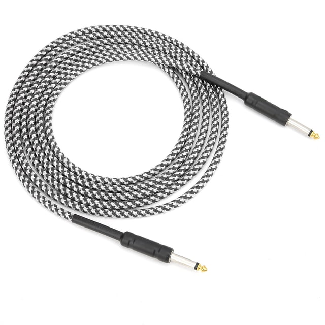 Cable de guitarra Bling Bling con protección trenzada enchufe niquelado