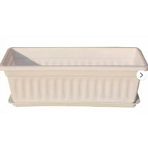 Clearance!Musol Planter Box w/Drain Plug - Long Planter Box for Windowsills, Balconies & More - Plastic Large Rectangular Planters for Herbs & Flowers (17.3" , Pack of 1)