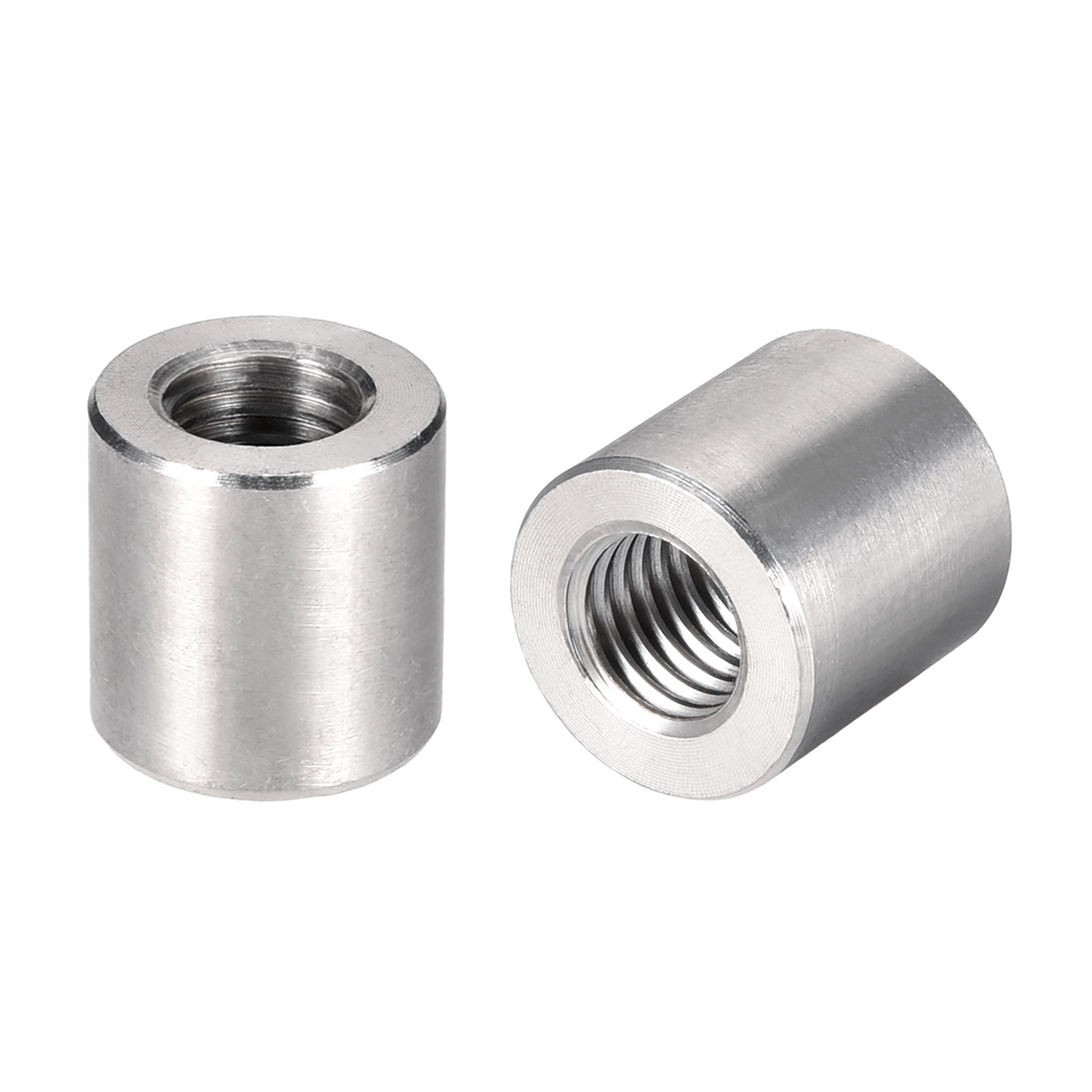 Round Connector Nuts, M12x20mm Height Sleeve Rod Nut Stainless steel 10
