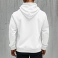 thumbnail image 6 of Men's Hooded Jackets Front Zip Drawstring Print Windbreaker Casual Stylish Sports Fitness Outwear With Multi Pockets (XL, White), 6 of 8