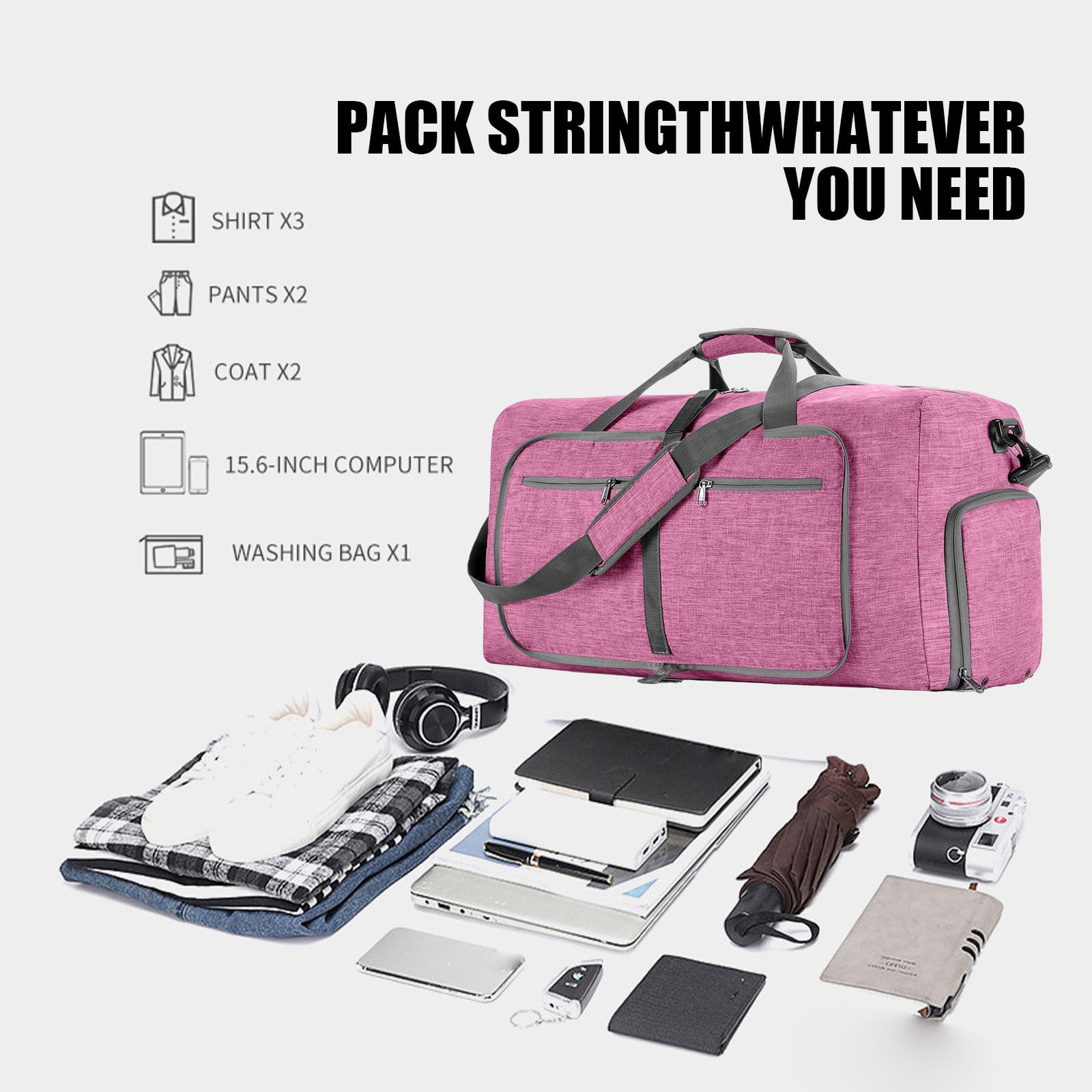 Yaoyar Travel Luggage Bag For Men Foldable Travel Luggage Bag With Shoe Compartment Travel Bag For Men And Women Home Storage and Organization On clearance