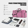 thumbnail image 6 of Bxaolu Foldable Travel Duffle Bag, 65L Packable Collapsible Waterproof Travel Duffel Bag for Men and Women with Shoes Compartment, Pink, 6 of 6