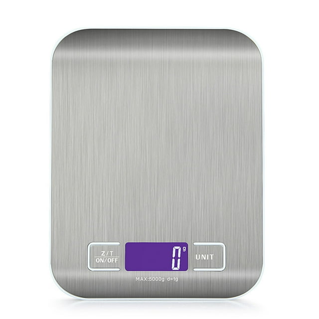Advancent Básculas digitales para alimentos, electrónica de cocina de acero inoxidable, pesaje doméstico, función de tara de limpieza cero, Cocina y Comedor No.01