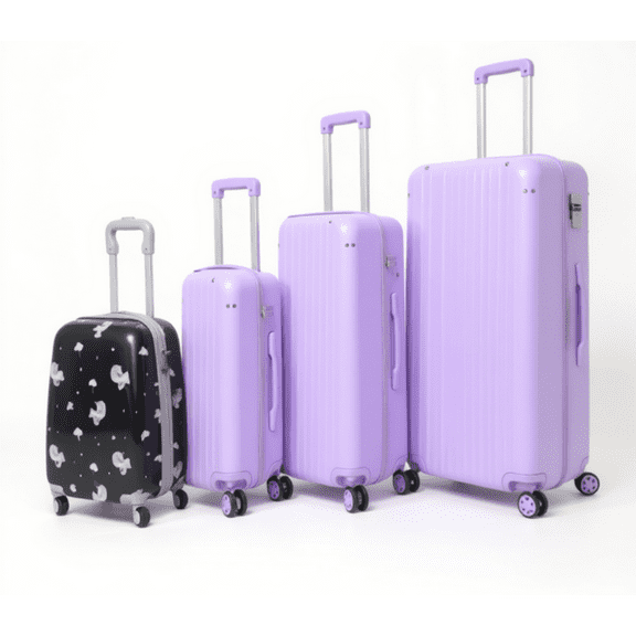Expandable 4-Piece Hard-Shell ABS Luggage Set – 16″/20″/26″/30″