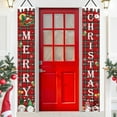 thumbnail image 4 of Zawou Christmas Couplets - 6x1Ft Santa Claus, Tree, Reindeer Patterns Xmas Photo Backdrop Vertical Banner for Front Door Holiday Decor, 4 of 6