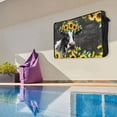 thumbnail image 6 of Outdoor TV Cover 40 to 43 Inches, Cow Sunflower Plant Farm Flower Black Background Waterproof and Weatherproof TV Cover with Remote Control Pocket, Flat Screen TV Cover Protector for Outside TV, 6 of 6