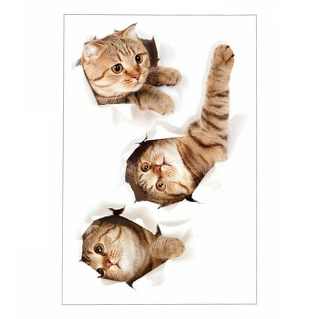 3d Cat Wall Sticker Animal Home Pet Shop Wall Decoration Picture