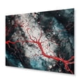 thumbnail image 2 of Designart "Captivating Liquid Ink Blue and Red II" Modern Geometric Metal Art Print, 2 of 5