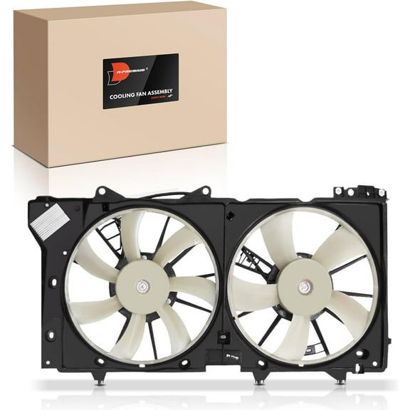 A-Premium Engine Radiator Cooling Fan Assembly Compatible with Select Subaru Models - Outback/Legacy 2010 2011 2012 2013 2014, 3.6L - Replace# 45121XA00A, 45122AJ00A