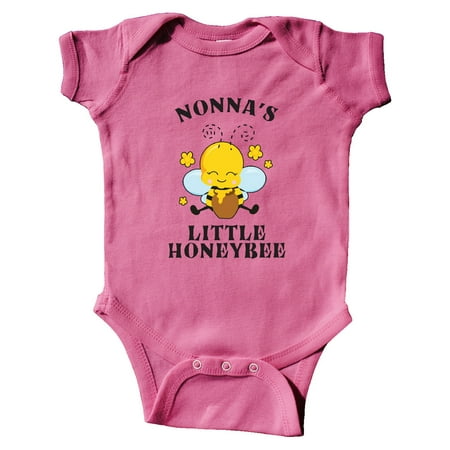

Inktastic Cute Bee Nonna s Little Honeybee with Stars Gift Baby Boy or Baby Girl Bodysuit