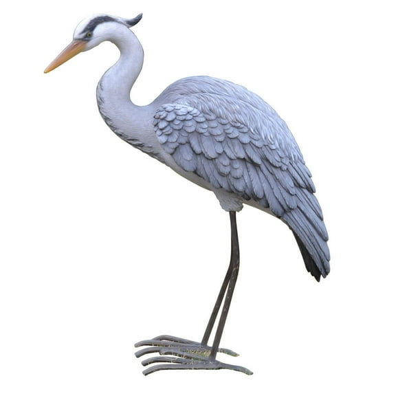 Hi-Line Gifts 21" Standing Heron Outdoor Garden Statue