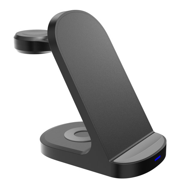 Dsscvnef Support de Charge Sans Fil Trois en un Chargeur Rapide 15W Compatible avec Smartwatch Design Pliable Certifié
