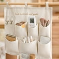 thumbnail image 5 of SLYNSHome 12 Pocket Wall Hanging Organizer,Khaki Fabric Foldable Wall Mount Storage Bag For Bedroom, Bathroom, Kitchen And Door Sundry Storage, 5 of 8