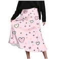 thumbnail image 3 of TaTaai Women's Plus Size Printed Skirt with Side Zipper, Elastic Waistband, and Flowy Comfortable Fit for Spring and Summer Gift, 3 of 7