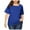 Blue womens tops summer, variant on USSUMA Plus Womens Tops Dressy Casual Plus Size Tops for Women Casual T-Shirt Short Sleeve Round Neck Floral Hollow Out Tunic Oversized Shirts