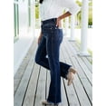 thumbnail image 4 of Straight Leg Jeans for Women High Waisted Stretchy Frayed Raw Hem Loose Denim Pants Casual  XL, 4 of 7