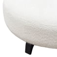 thumbnail image 5 of Vesper Round Ottoman in Faux White Shearling w/ Black Wood Leg Base by Diamond Sofa, 5 of 6