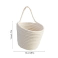 thumbnail image 2 of Fabric Wall Hanging Storage Basket- Small Hanging Basket for Organizing, Woven Pouchs Boho Style Wall Mounted Bag, Storage Organizers and Decoration Pocket Caddy Bins on Door Rack, 2 of 5