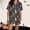 Dark Gray, variant on Halloween Pajamas Halloween Satin Print Button Short Sleeve Pajamas for Women Set