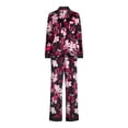 thumbnail image 5 of Joyspun Women's Velour Notch Collar Top and Pants Pajama Set, 2-Piece, Sizes S-3X, 5 of 5