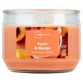thumbnail image 2 of (2 pack) Mainstays Peach & Mango Scented 3-Wick Glass Jar Candle, 11.5 oz, 2 of 8