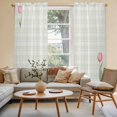 thumbnail image 2 of Pink Spring Floral Kitchen Curtain for Berdoom Living Room Cafe 72 Inch Length, Tulip Yellow Plaid Summer Botanical Tiers Curtains Light Filtering Drapes Window Treatment 2 Panels 52"Wx72"L, 2 of 8