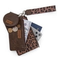 thumbnail image 6 of Wrangler Women's Keychain Wristlet Wallet Dual Pouch Design with Zipper Coin Purse, Spacious & Easy to Carry, Coffee, 6 of 6