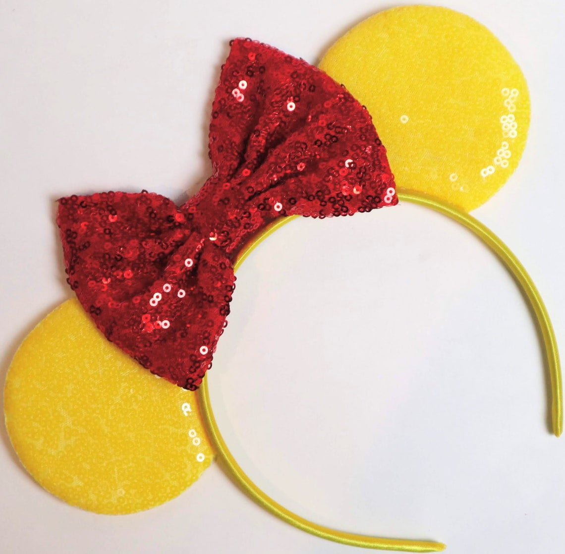 6x Bow Belle Mickey gloves Sequins Minnie Ears Disneyland Disney Parks Headband 